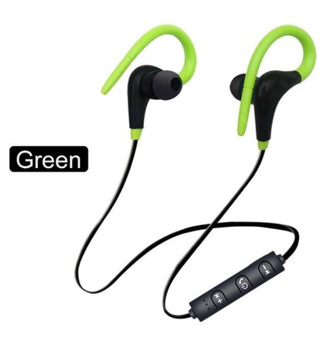 Green bluetooth online earphones